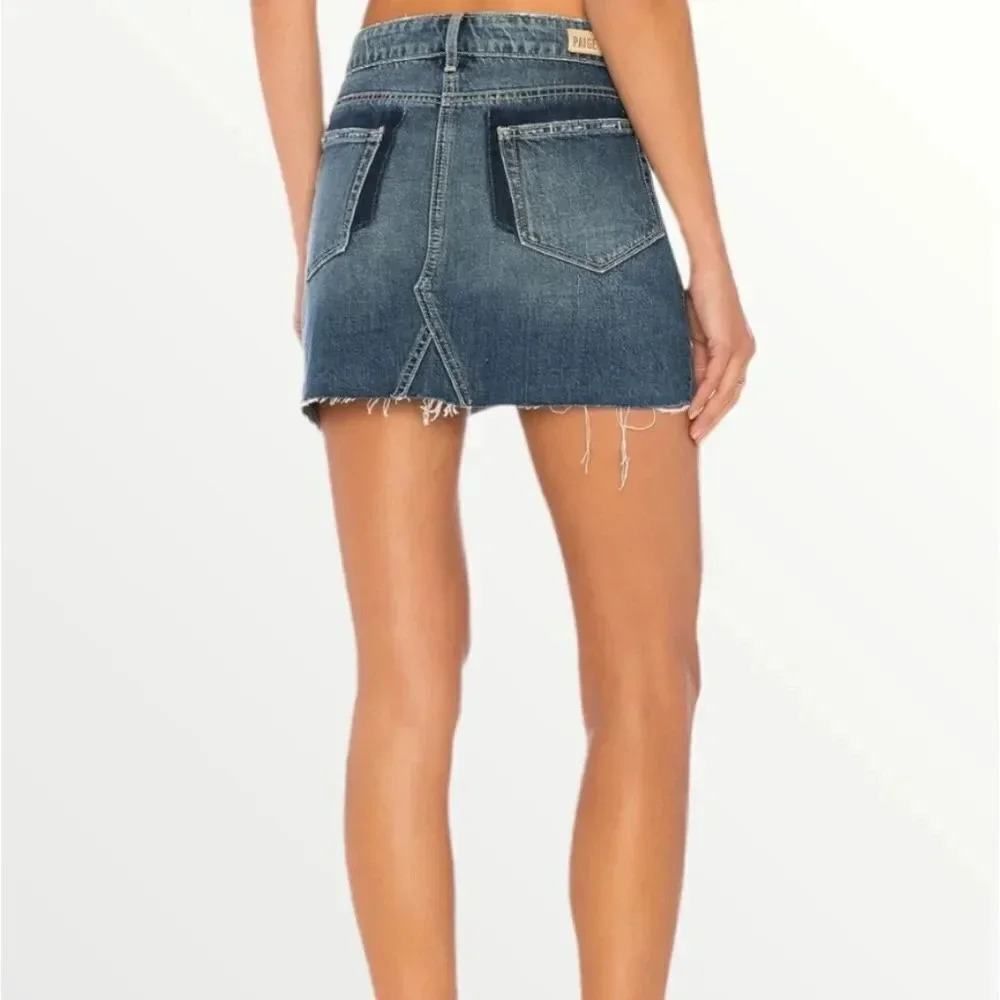 Paige | Alethea Denim Raw Edge Mini Skirt Sz 26